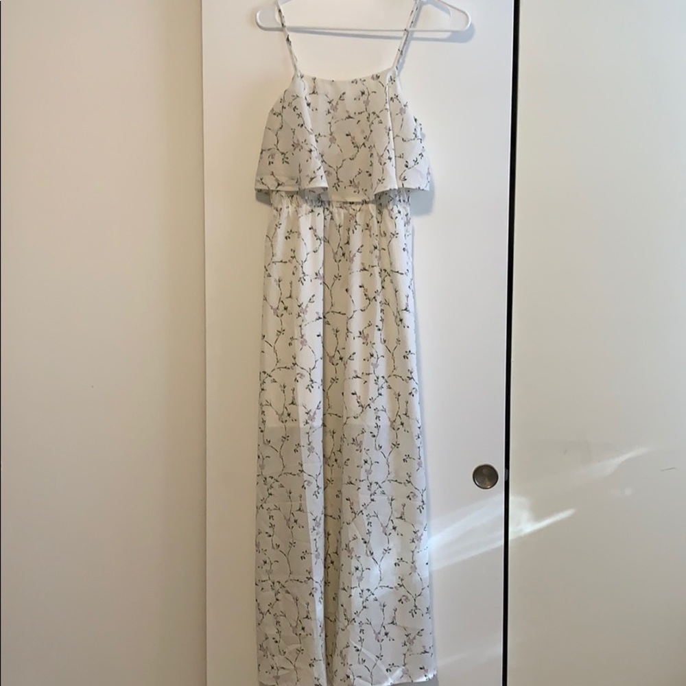 NWT white floral maxi dress